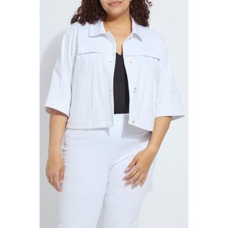 Lyss&eacute; Remi Denim Jacket in White at Nordstrom, Size 3X