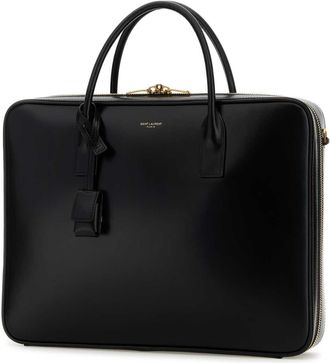 Saint Laurent Mens Sac De Jour Top Handle Bag Black Calf
