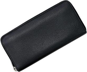 Saint Laurent Black Leather Long Wallet (Bi-Fold) (Pre-Owned)