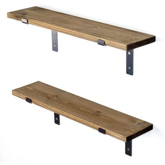 Toilinux Estanter&iacute;a, Librer&iacute;a, Estante De Pared Shelf Negro Nuez