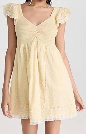 LoveShackFancy Athalia Dress In Gilded Yellow