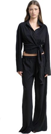 Mother of All Gill pants in Black Matt at Nordstrom, Size Medium