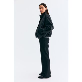 H&M Mama Bootcut Trousers in Dark Gray Melange/pinstriped at Nordstrom, Size Xx-Large