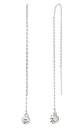 AllSaints Stone Threader Earrings in Warm Silver at Nordstrom Rack