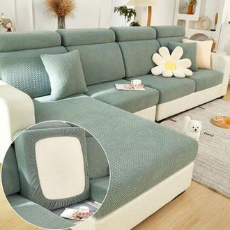 OEM Funda M&aacute;gica Para Sof&aacute;: Funda El&aacute;stica Universal Y Resistente Al Desgaste, Apta Para Sof&aacute;s Modulares (verde, Ancho 55-89 Cm X Largo 55-89 Cm X Alto 5-