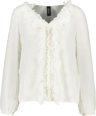 Marc Cain Blouses - Dames - Blouses - Wit - XS - Overhemden
