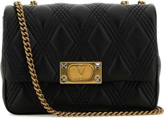 Valentino Garavani Quiltie 67 Medium Schoudertas - Dames - Schoudertassen - Zwart - ONE Size - Leer - Tassen