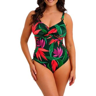 Fantasie Pichola Underwire One-Piece Swimsuit in Mangrove at Nordstrom, Size 38Gg