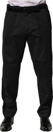 Dolce & Gabbana Cotton Dress Slim Formele Broek - Heren - Nette broeken - Zwart - XS - Katoen - Broeken
