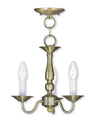 Livex Lighting Livex Williamsburgh 3-Light Ab Chain Hang/Ceiling Mount