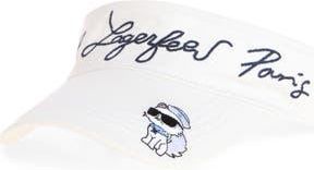 Karl Lagerfeld Admiral Choupette Visor in White at Nordstrom Rack