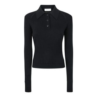 Mfpen Polo Shirts, female, Black, Size: XL Partial Placket Polo