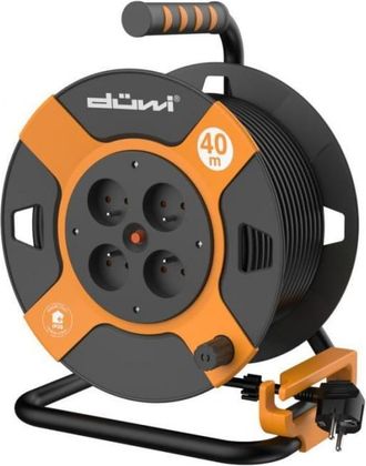 OEM Enrollador De Cable De 4 Tomas, H05vv-f 3g1.5, 40 M, Naranja-negro / 24623