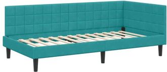 vidaXL Estructura De Cama En Esquina Tuquesa 90 Cm X 190 Cm Terciopelo Vidaxl