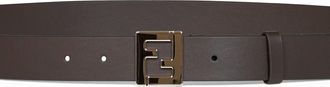 Fendi FF Logo Plaque Belt - Brown
