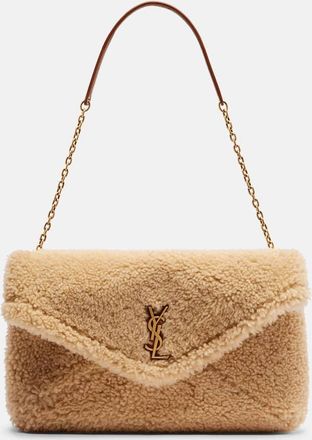 Saint Laurent Cassandre Envelope shearling shoulder bag