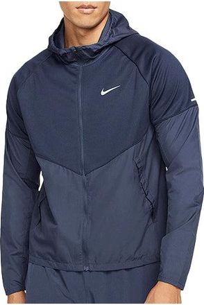 Nike Mens Nike Nk TF Turf Rpl Miler Jacket Hooded Cardigan Zipper Windproof Navy Blue DH6682-475