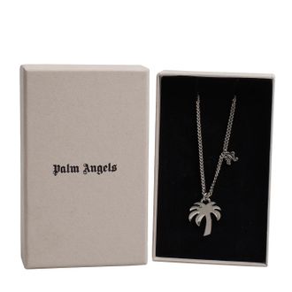 Palm Angels Womens Necklace with Tree Pendant PWOB089F23MAT0017272 - Silver - One Size