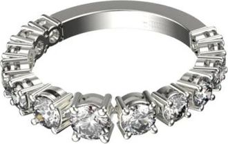 John Richmond Accessoires, Dames, Grijs, ONE Size, Anello Eternity met schitterende elementen
