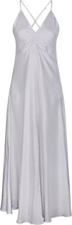 Forte_Forte Grey Long Silk Slip Dress