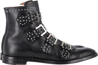 Givenchy Givenchy enkellaarsjes met studs en gespdetails in zwart leer