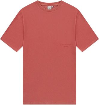 Law Of The Sea Aqualis Garment Dyed T-shirt - Heren - Tops - Rood - Maat: M Katoen