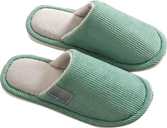 Generic Mens Womens Slippers Slip-On House Indoor Plush Fleece Slippers Couples Soft Sole Warm Winter Casual Footwear Home Shoes Lightweight Comfortable size 