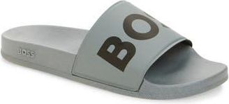 BOSS Sean Slide Sandal in Light/Pastel Grey at Nordstrom Rack, Size 13Us / 12Uk