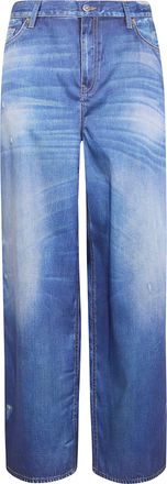 Golden Goose Journey WS Boyfriend Peggy Pant Archive Denime Print
