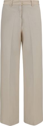 Forte_Forte Womens Chino Pants Cotton Beige Trousers
