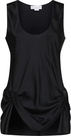 Stella McCartney Overhemden, Dames, Zwart, L, Asymmetrische Top met Draping