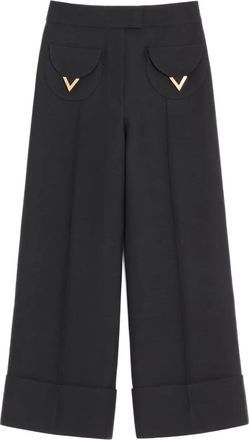 Valentino Garavani Broek met cuffs - Zwart