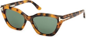 Tom Ford Icon Butterfly Zonnebril - unisex - Zonnebrillen - Bruin - 55 MM - Accessoires