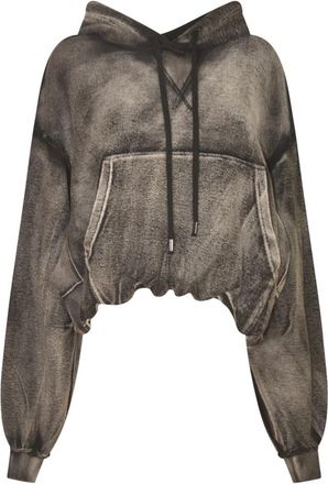 R13 Balloon Popover Hoodie - Dames - Hoodies - Zwart - M - Katoen - Hoodies & sweatvesten