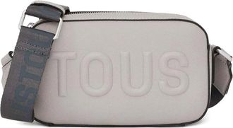 Tous Borsa a tracolla con logo goffrato - Grigio