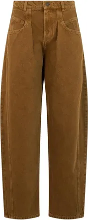 Isabel Marant Jeans, Dames, Bruin, S, Katoen, Lisha Wijde Jeans