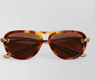 Bottega Veneta cutout aviator sunglasses