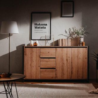 Finori Argonauta - Madia 160x40x88H Denver3 colore quercia antracite