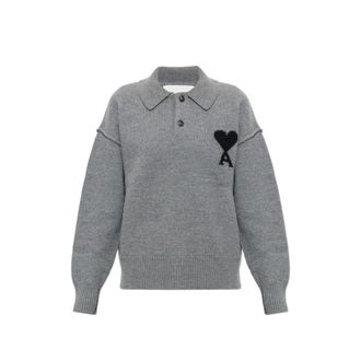 Ami Ami De Coeur Wool Polo Shirt