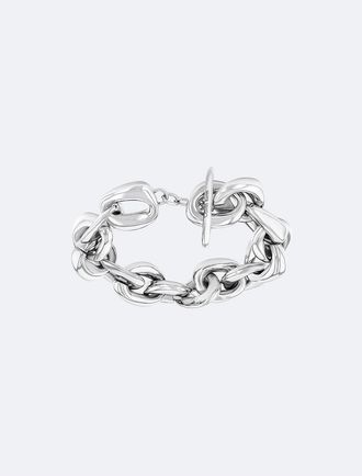 Calvin Klein Womens Bold Chain Link Bracelet - Black - OS