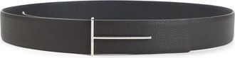 Tom Ford Grain Leather Slim T Reversible Belt - Heren - Riemen - Zwart - 105 CM - Leer - Accessoires
