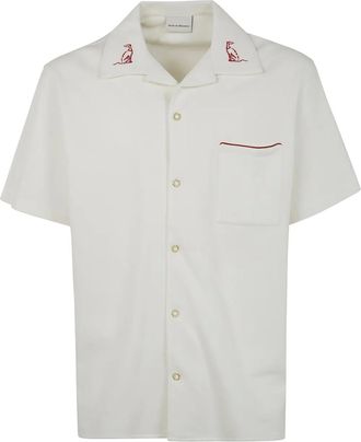 Drôle de Monsieur Camicia con colletto ricamato - Bianco
