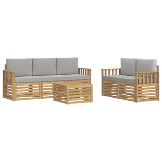 vidaXL Juegos De Sof&aacute;s Madera De Acacia S&oacute;lida Vidaxl