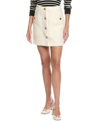 Sandro Woven Wool-Blend Skirt