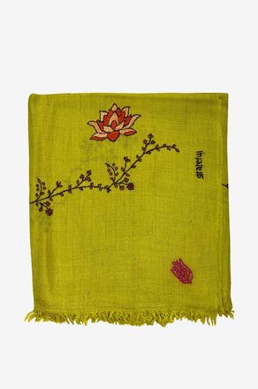 Pink Maharani Bestickter Kaschmirschal Minimal Embroidery GRATEFUL