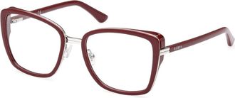 Guess Optical Frame - unisex - Brillen - Rood - 54 MM - Accessoires