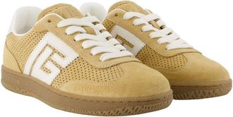 Balmain Womens Swan Sneaker Beige Calfskin
