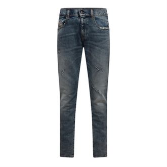 Diesel Mens 2019 D Strukt Slim Fit Jeans in Blue Denim - Size 28W/32L
