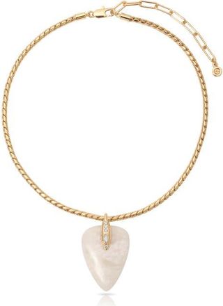 Ettika Solstice Pendant Choker Necklace in Bone at Nordstrom