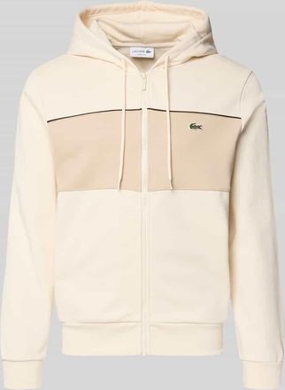 Lacoste Regular Fit Sweatjacke aus reiner Baumwolle in Offwhite, Gr&ouml;&szlig;e XXXL